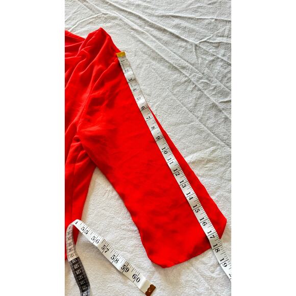 Ann Taylor Women’s Red Chiffon Layered Blouse Size L - Picture 3 of 7